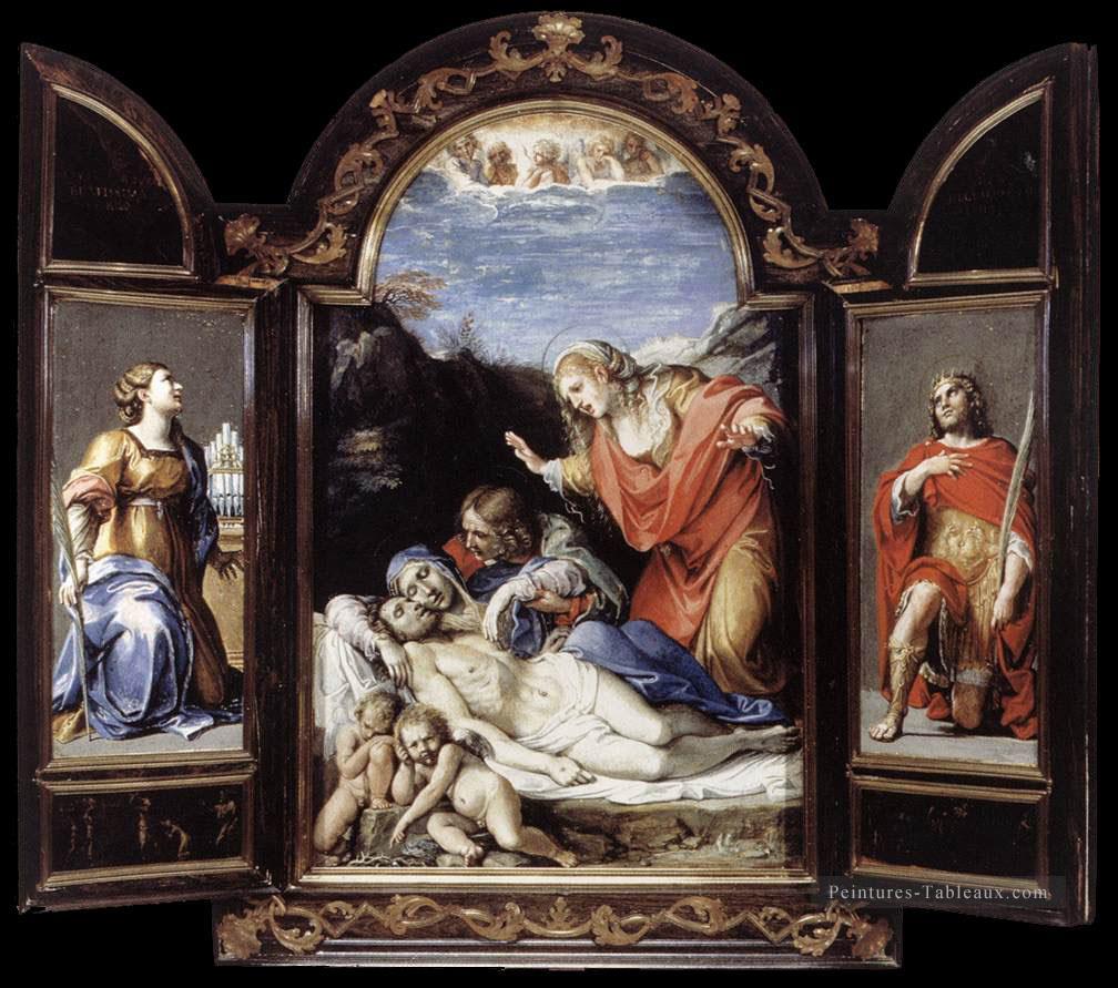 Triptyque1 Baroque Annibale Carrache Peintures à l'huile